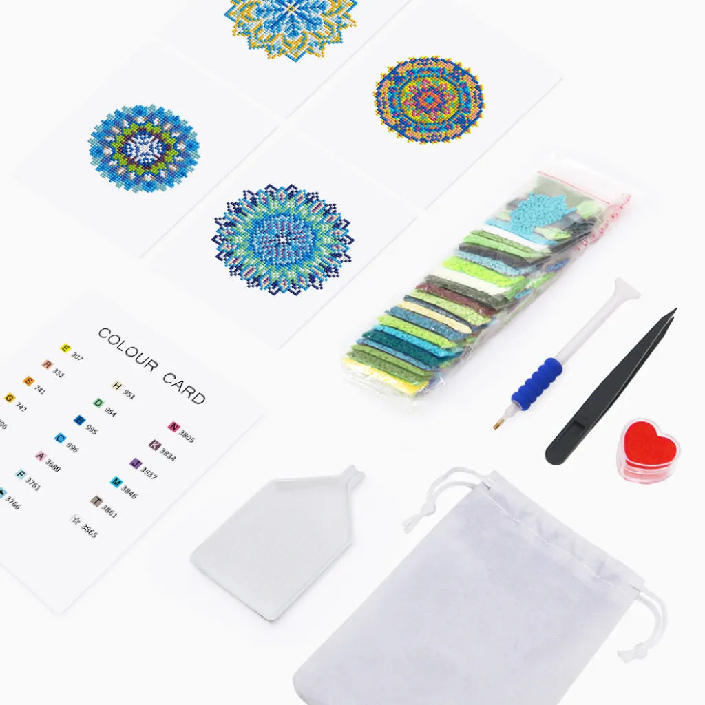 Mandala Mini Diamond Painting set (4 stuks)